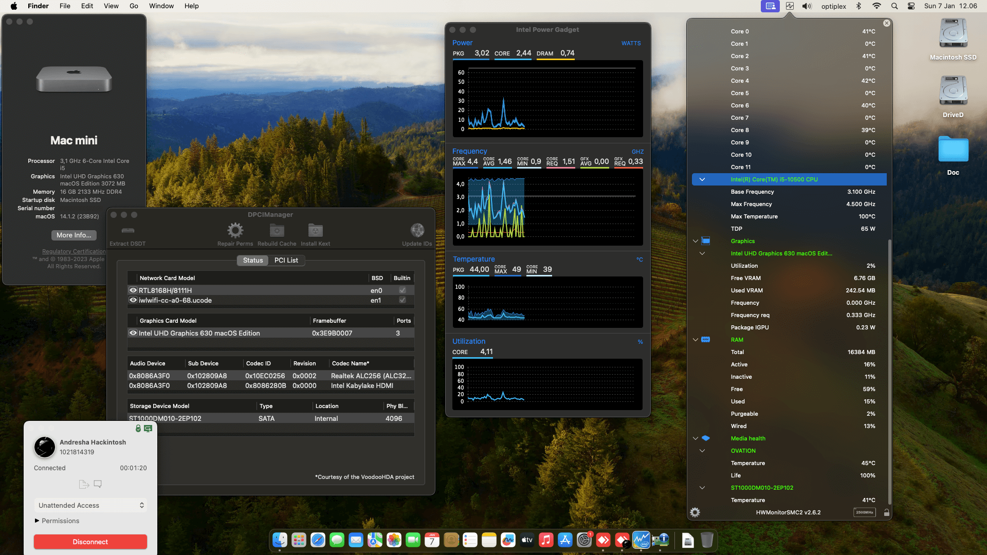 Success Hackintosh macOS Sonoma 14.1.2 Build 23B92 in Dell Optiplex 3080 SFF